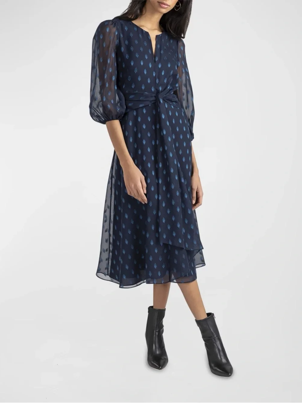 NWT Shoshanna Melrose Chiffon Midi Dress